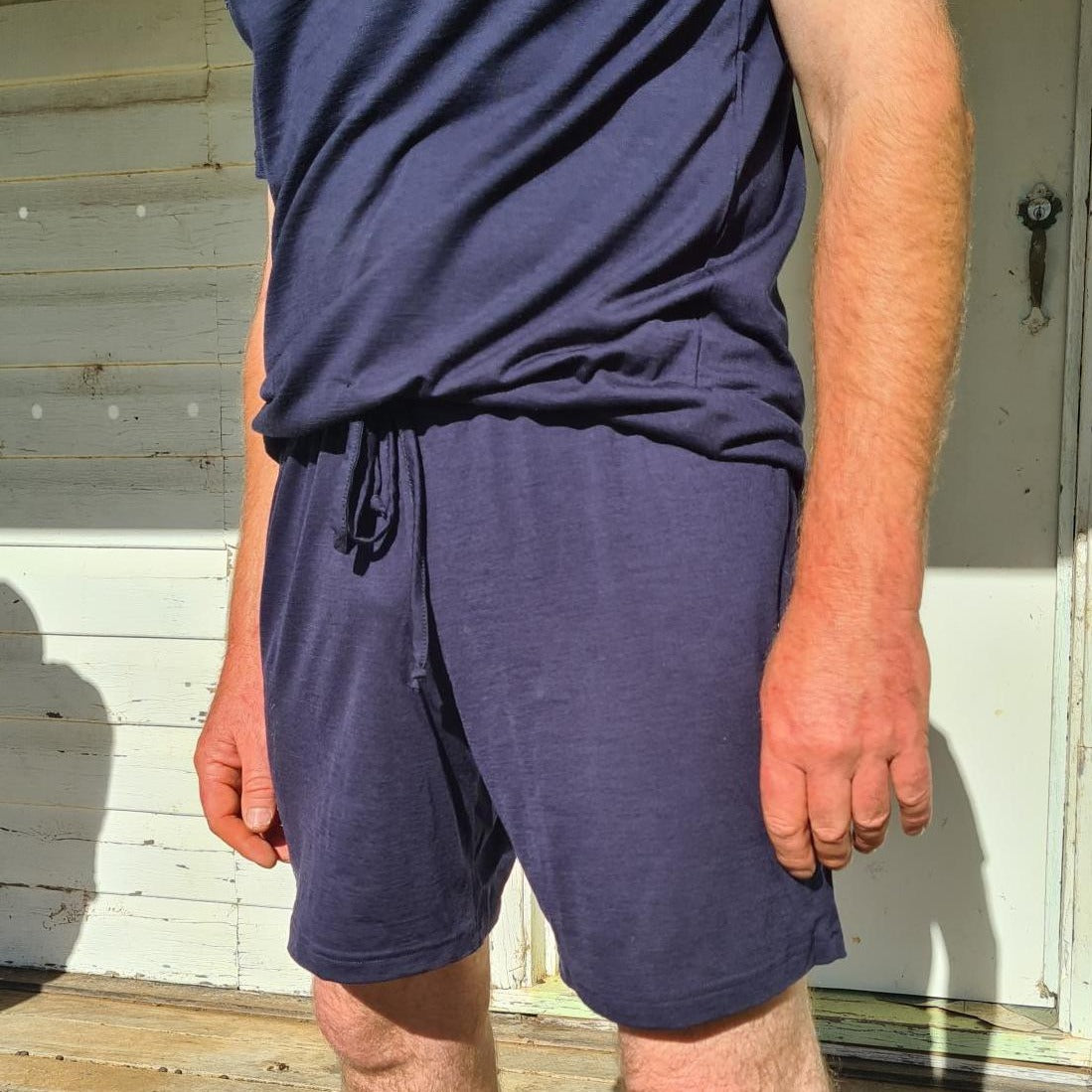 merino shorts in navy