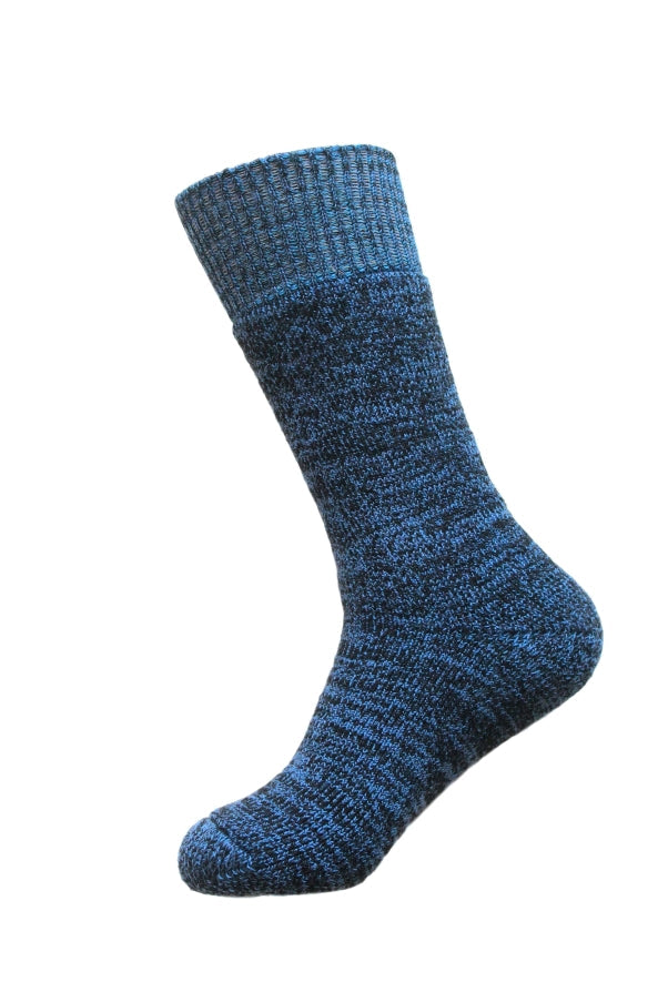 Merino sock- Roslyn Blue Black