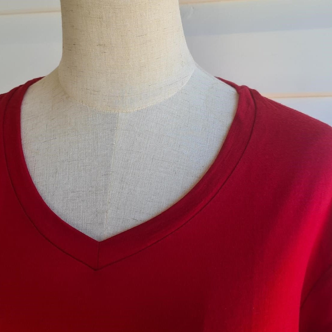 Women's Long Sleeve Tee |  100% Merino Wool Chilli 170gsm no logo